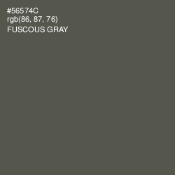 #56574C - Fuscous Gray Color Image